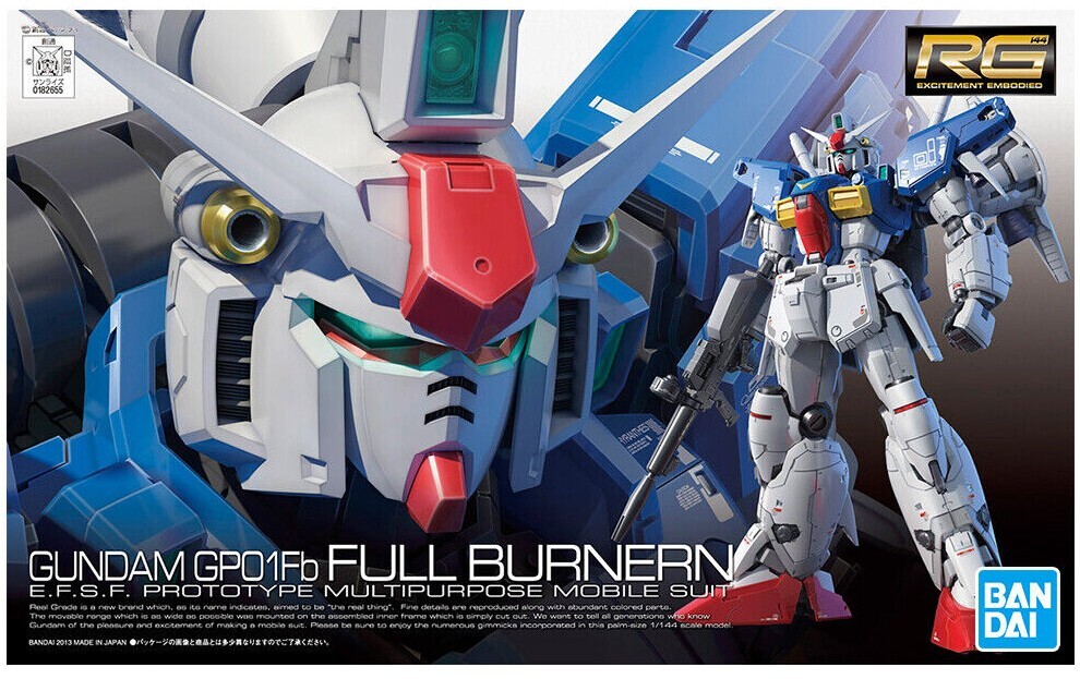 RG 13 GP01FB Gundam Full Burner 1/144 Robot Real Grade Model Kit BANDAI Japan