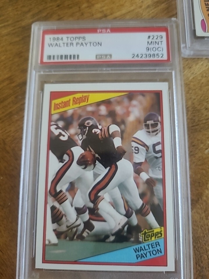 1984 Topps #229 Walter Payton Instant Replay Chicago Bears PSA 9