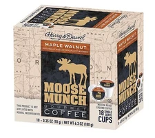 18 ct - Moose Munch Maple Walnut Flavored Single Serve Coffee Cups