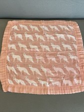 Milkbarn Baby Lovey Rose Pink Fox Security Blanket Rayon Bamboo 2 Layer Girls