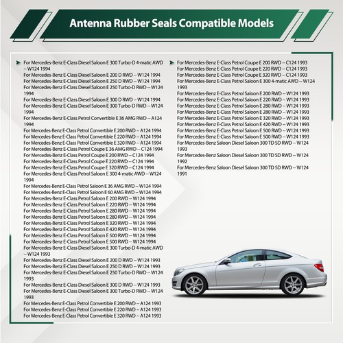 Antenna Rubber Seal Grommet For Mercedes-Benz E-Class W124 A124 C124 A1248270898 - Picture 5 of 10