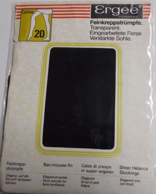 Ergee Strapsstrümpfe 20den Gr. I oder II - Farbe schwarz - Bild 1 von 2