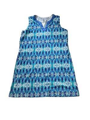 Bean Dress Women's Large Blue V-Neck Cotton Jersey Knit