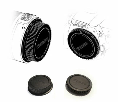 Camera Rear Lens Cover + Camera Body Cap for Canon DSLR SLR Lens