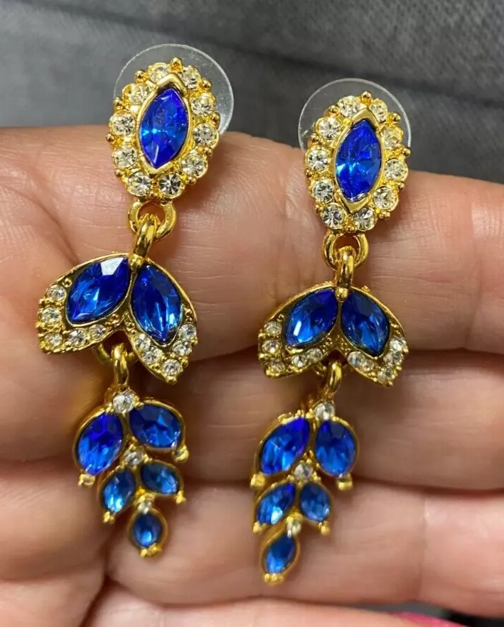 Royal blue and gold costume best sale jewelry