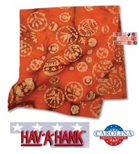 ORANGE Batik TIE DYE BANDANA SOFT Kerala COTTON Head Neck Wrap Band Scarf Scarve