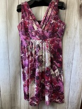 Ann Taylor Plum Purple Dress Empire Waist Size L New NWT