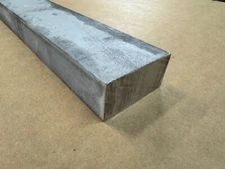 1" x 2" Stainless Steel Flat Bar x 6" Long, 304/304L Stainless