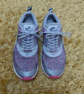 nike air max thea trainers in grey and teal