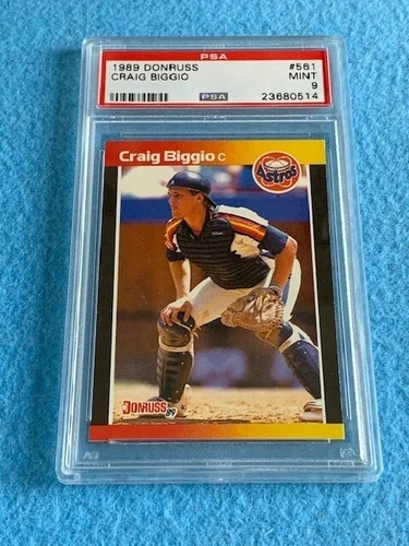 1989 Donruss #561 Craig Biggio RC PSA 9 ***HOF***