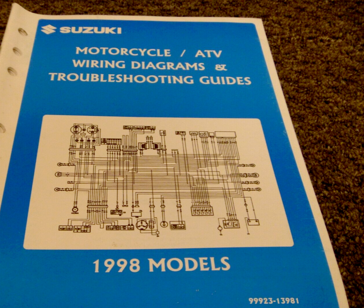 1998 Suzuki GSX600FW GSX750FW Katana Motorcycle Electrical Wiring