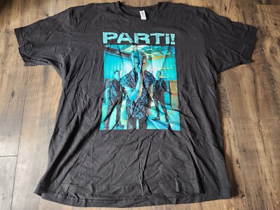 Mens XXL PARTi! Concert Tour Rock Band T Shirt Black 