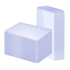 100Pack 3"x4" Hard Plastic Card Sleeves Top Loaders for Baseball Card Protectors