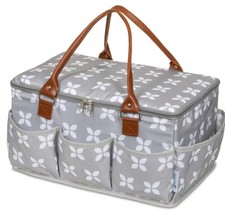 Cute Diaper Caddy Baby Supply Organizer Zipper Lid, Car Caddy