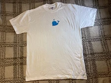 Whale Short Sleeve Tee Shirt White Size L 50/50 Cotton/Polyester Jerzees