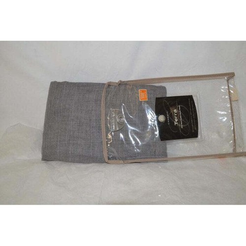 Cambria Terra Rod Pocket Sheer Curtain Panel 108" Grey - Picture 5 of 6