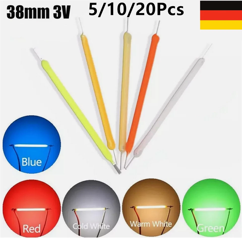 5-20X Edison Glühbirne Glühfaden Lampe Teile LED Chip Dioden Flexible filam 3V' - Image 3 of 4