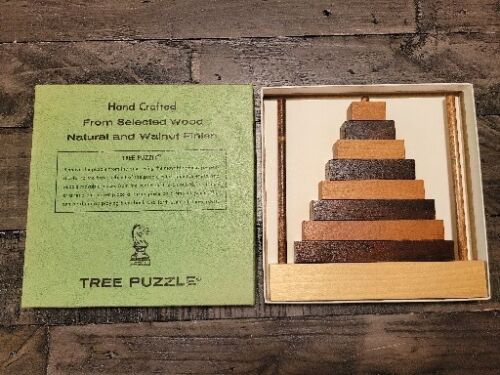 Vintage Holzbaum Puzzle Drueke & Söhne Brainteaser - #562 - schöner kostenloser Versand - Bild 1 von 12