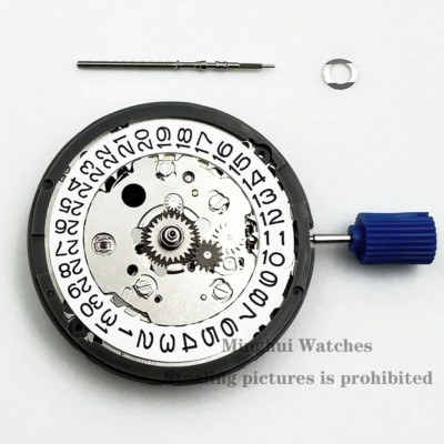 White Calendar 24 Jewels High Accuracy NH34 Mechanical Movement Winding NH34 Aut