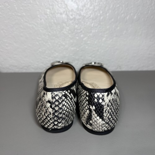 Circus by Sam Edelman Cecilia faux Snake Print Ballet Flats Size 8 Flower On Toe - 第 4/9 張圖片