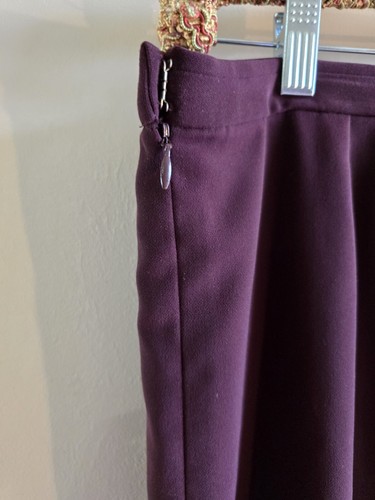 Women's Jacqueline Ferrar Lined Long Straight Pencil Skirt Burgundy Size 18 - Picture 7 of 11