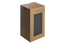 Biodegradable, compostable black paper drinking straws - straight 20cm / 8inch
