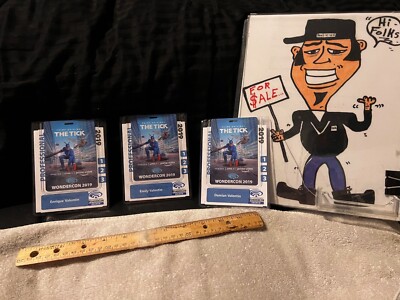 2019 WONDERCON ANAHEIM 3 RARE PASS HANG TAGS THE TICK MOVIE RARE EVENT PASS   