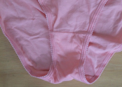 M and S size 12 High Leg knickers panties briefs stretchy cotton lace waist Pink - Picture 6 of 7