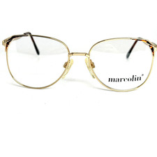 Vintage Marcolin Large Eyeglasses Frames MOD.7034 Gold H15323
