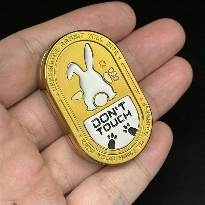 Novel Metal EDC Fidget Slider Cartoon Rabbit Pattern Fidget Toys