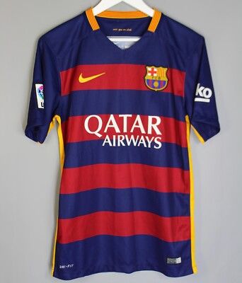 FC BARCELONA SPAIN 2015 2016 HOME FOOTBALL SHIRT SOCCER JERSEY