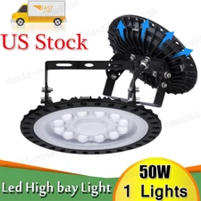 UFO LED High Bay Light 50W Warehouse Factory Shop Work Garage Lamp Bulb Fixture