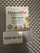 NEW HomeoPet Nose Relief Natural Relief DOGS CATS Pets 15 Milliliters SEALED