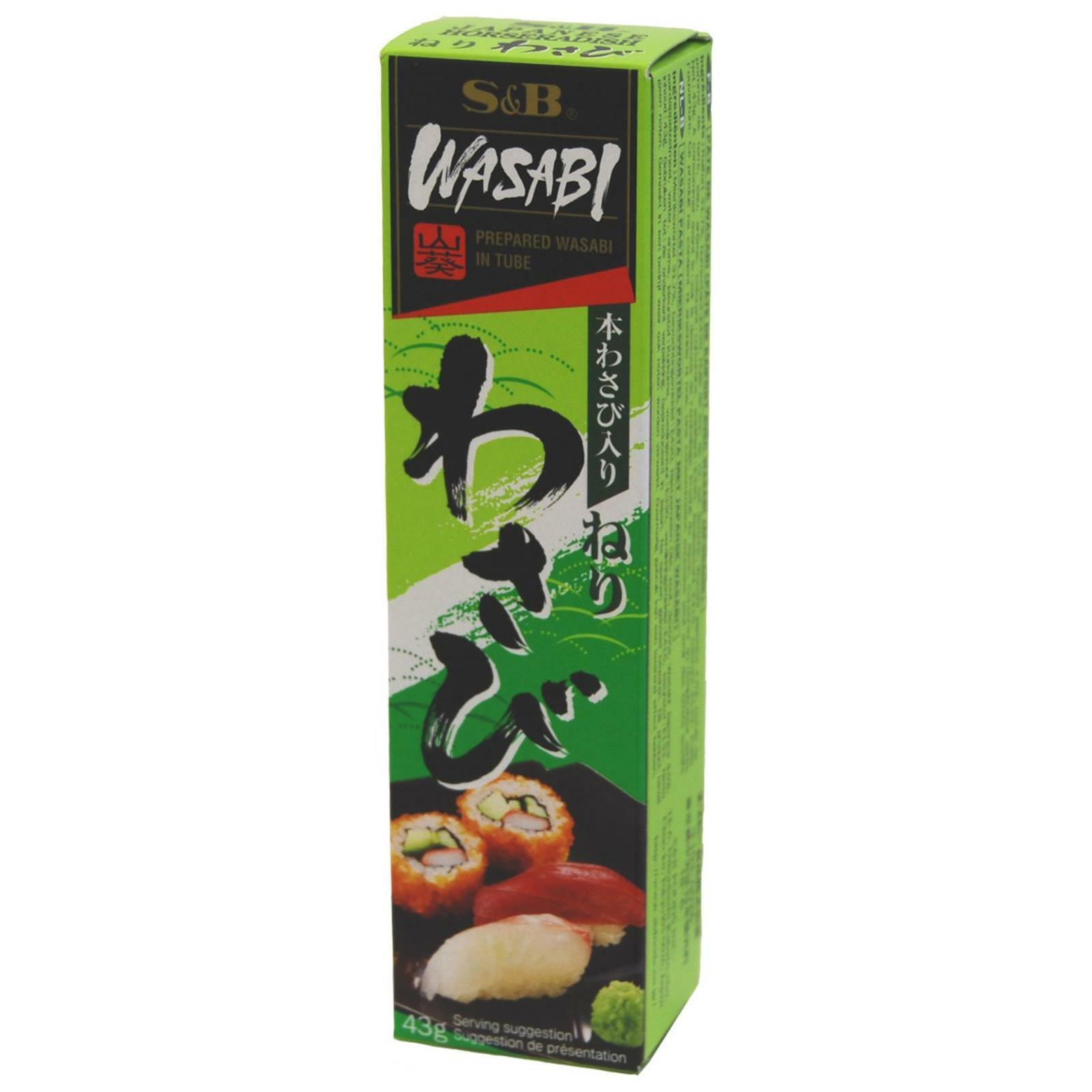 PASTA DI WASABI CREMA SALSA PICCANTE GIAPPONESE TUBO DA 43 GR RAFANO S&B FOOD