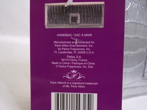 NWT Paris Hilton Silver Handbag Clutch Purse Gem Pink inside - Picture 5 of 9
