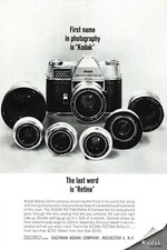1963 Kodak Camera Retina III Vintage Print Ad Photography Ephemera