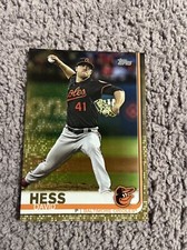 2019 Topps Series 2 #552 David Hess Gold Parallel 1596/2019 Orioles