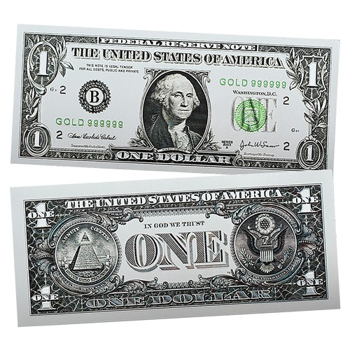 7pcs/set in Envelope US 1 2 5 10 20 50 100 Dollars Silver Foil Plastic Banknotes - Picture 3 of 16