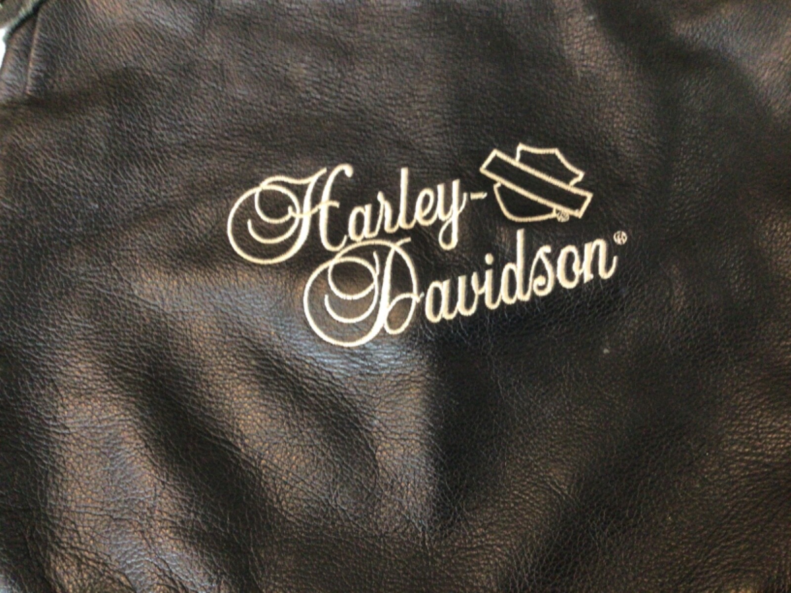 Authentic Vintage Harley Davidson Script Leather … - image 7