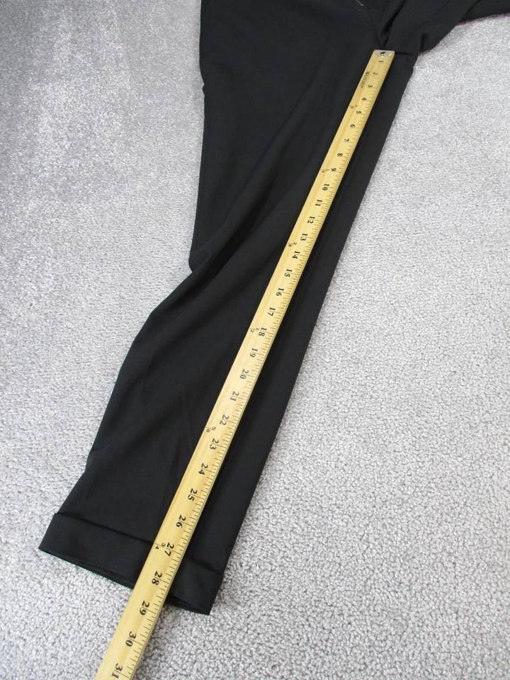 Pantalones de vestir Manoush para mujer 42 EE. UU. 10 negro crepé pierna cónica Foto 3 de 4