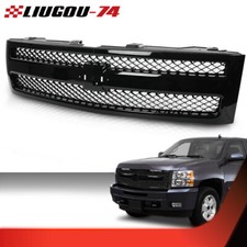 Front Bumper Grille Grill Insert Black Fit For 2007-2013 Chevy Silverado 1500