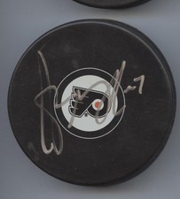 ANDREW MacDONALD SIGNED PHILADELPHIA FLYERS HOCKEY PUCK w/ COA