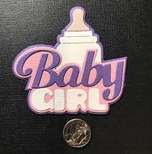 HANDMADE Paper Die Cut 1 Baby Girl / Card Embellishment