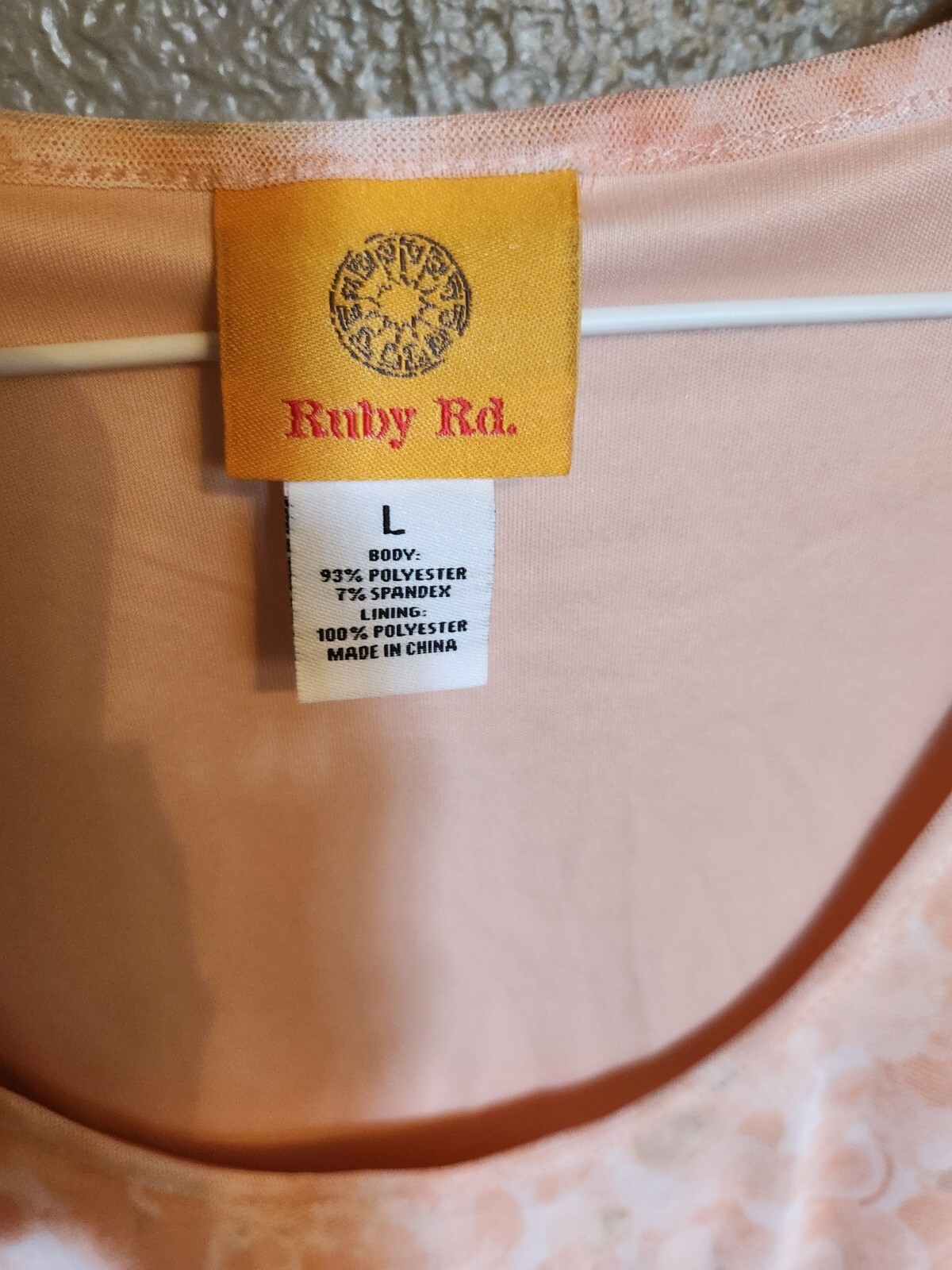 Ruby Red Peach/tan Sleevless Layered Top Womens L… - image 5