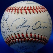 JSA 2000 Rangers Team X22 Signed Autographed MLB Gene Budig Baseball DBB 141