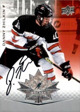 Danny Zhilkin Signed Auto 2021 Upper Deck Canada Juniors card 100 Winnipeg Jets