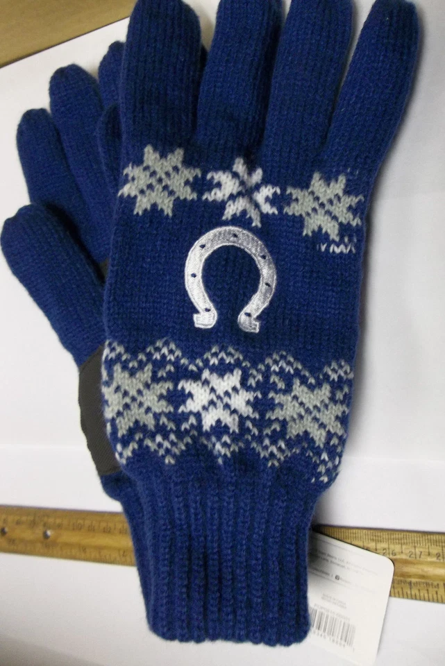Indianapolis Colts Azul NFL Invierno Tejido GUANTES Adulto Talla Puerta Trasera Fiesta Regalo de Navidad Foto 3 de 3