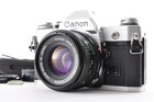 Canon Ae-1 Silver / Lens New Fd 50mm f/1.8 Exc+ Slr 35mm Film Camera Y1280