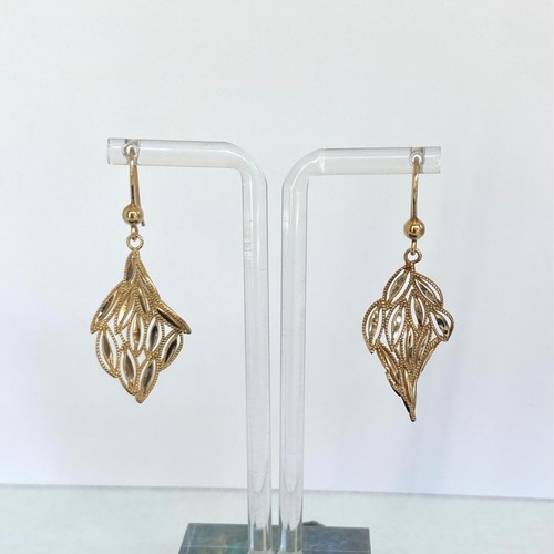 Pendientes colgantes Dyadema Italia oro vermeil plata de ley 925 corte diamante - Imagen 4 de 24