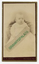 CDV Photo-Young Baby-Decorah Iowa-For Auntie Newton From Karl George-Relf Photo